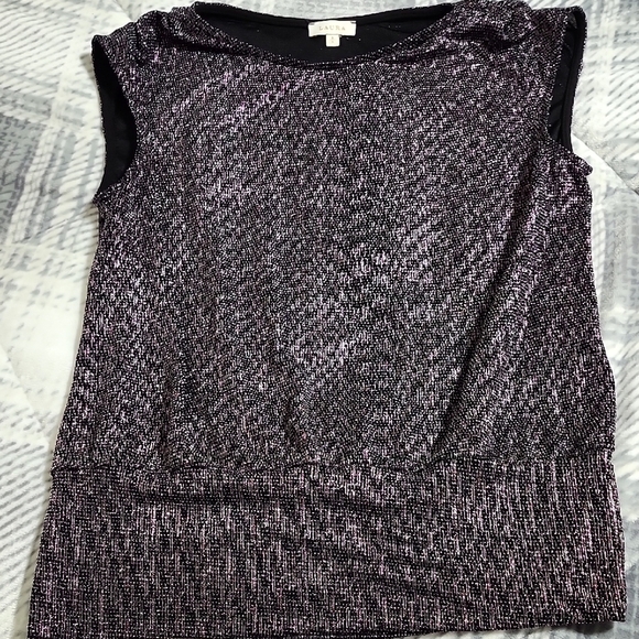 Aura Gray Blouse with Textured Shimmer - Picture 3 of 4